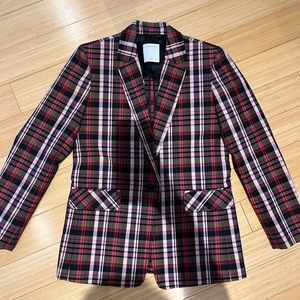 Pink Plaid Sandro Blazer - New with Tags - Size 40
